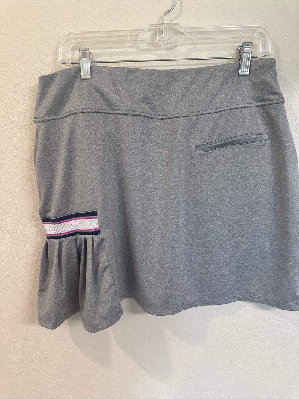 GG Collection Pickelball Gray sport skort with Striped Accent